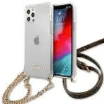 Guess GUHCP12MKC4GSGO Hardcase 4G Gold Chain Aizsargapvalks priek&scaron; iPhone 12/12 Pro 6,1" / caurspīdīgs