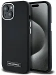 Karl Lagerfeld FW Metal Plate MagSafe Case Aizsargapvalks priek&scaron; iPhone 15 / melns