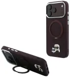Case Karl Lagerfeld with Ring Stand 360 Karl & Choupette Heads Pin MagSafe for iPhone 18 Pro / 17 Pr