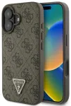 Guess Leather 4G Triangle Strass Aizsargapvalks Priek&scaron; Apple iPhone 16