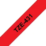 Label tape Brother 12mm Red on Black