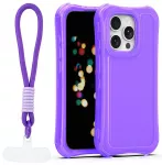 Safepop telefono dėklas su dirželiu iPhone 15 Pro violetinis