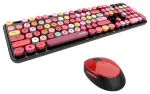 MOFII Sweet Belaidė Klaviatūra ir Optinė Pelė 2.4G USB Juoda - Kelių spalvų mygtukai