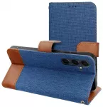 Jeans Book knyginio tipo telefono dėklas Samsung Galaxy A27 5G (A276) mėlynas