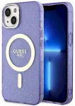 Guess GUHMP14MHCMCGU Hardcase Glitter Gold MagSafe Aizsargapvalks priek&scaron; iPhone 14 Plus / 15 Plus 6.7" / violets