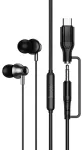 Wired earphones with microphone Jack 3,5 mm/ USB C Hoco M119A black