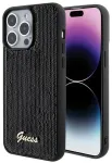 Guess GUHCP15XPSFDGSK dėklas iPhone 15 Pro Max 6.7" juodas / black hardcase Sequin Script Metal