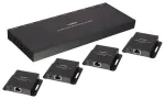 LINDY Extender & Splitter HDMI & IR Cat6 Loop Out 4 Port 50m