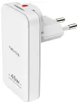 Nevox USB C PD / PPS + QC3.0 GaN dvigubas plonas įkroviklis EU / US ki&scaron;tukas 45W, white