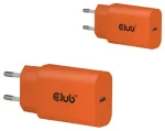 Club3D Lifestyle USB-C 30W įkroviklis, 2 vnt., Orange retail