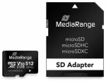 MediaRange SD MicroSD Card 512GB UHS-1 Cl.10 inkl. Adapter