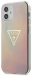GUHCP12SPCUMCGG01 &bdquo;Guess PC|TPU T&D Gold Triangle 01&ldquo; nugarėlės dėklas, skirtas &bdquo;iPhone 12 mini 5.4&ldquo;, rožinis