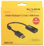 Delock Displayport adapteris DP -> HDMI St/Bu 4K pasyvus