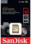 SanDisk atminties kortelė Extreme SDHC 32GB 100/60MB/s C10 V30 UHS-I U3