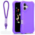 Safepop telefono dėklas su dirželiu iPhone 16 violetinis