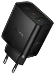 Telefono ikroviklis Hoco 2x USB C + USB A QC3.0 PD 3A 65W N75 juodas
