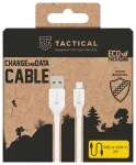 Tactical Stitch Thread USB-A/USB-C Kabelis 2m / balts