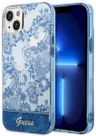 Guess GUHCP14MHGPLHB Porcelain Collection Aizsargapvalks priek&scaron; iPhone 14 Plus / 15 Plus 6.7" / zils