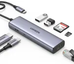 UGREEN 90568 USB-C centrmezgls 2xUSB 3.0 + HDMI + RJ45 + SD/TF + PD