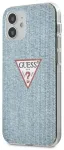GUHCP12SPCUJULLB Guess PC|TPU Denim Triangle Dėklas, skirtas iPhone 12 mini 5.4 Light Blue