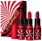 Tiny Tricks Set MAC: Mini, Matte, Cream Lipstick, Awe-Spicious, 1.8 g *Miniature + Mini, Matte, Cream Lipstick, Snappy-Go-Lucky, 1.8 g *Miniature + Mini, Matte, Cream Lipstick, Sleight Of Grand, 1.8 g