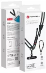 FORCELL F-DESIGN S10X165 crossbody phone lanyard with adjustable length (max 82,5cm in the loop) black