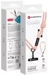 FORCELL F-DESIGN S10X165 crossbody phone lanyard with adjustable length (max 82,5cm in the loop) pink white