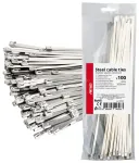 Stainless steel metal clamps 4.6x300mm 100 pcs. AMIO-04323