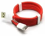 OnePlus 3 3T duomenų perdavimo ir įkrovimo laidas | USB-A į USB-C | 0.95m | baltas, raudonas (OEM)