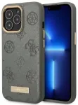 Guess GUHMP13XSAPSTG iPhone 13 Pro Max 6,7" pilkas kietasis dėklas Peony Logo Plate MagSafe