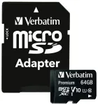Verbatim Premium Micro SDXC Atmiņas Karte 64GB