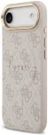 Guess PU Leather 4G Gold Frame MagSafe Case Aizsargapvalks priek&scaron; iPhone Air / rozā