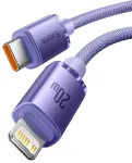 Baseus CAJY000205 Crystal Shine Series Datu kabelis USB-C uz Lightning 20W 1,2m / violets