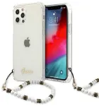 Guess GUHCP12MKPSWH Aizsargapvalks priek&scaron; iPhone 12/12 Pro 6,1" / Transparent White Pearl
