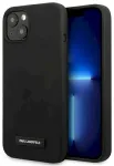 Karl Lagerfeld KLHCP13SSLMP1K Silicone Plaque Aizsargapvalks priek&scaron; iPhone 13 mini 5,4" / melns