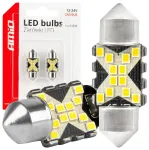 LED CANBUS bulbs 12SMD Festoon C5W 2016 31mm White 12/24V AMIO-04235