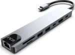 INCA Adapteris ITPC-7T Tipas C > 3xUSB-A, 1xRJ45, 1000mbps