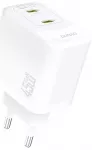 Dudao A28PEU kelioninis įkroviklis | 45W | PD, GaN | USB-C | baltas