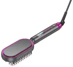 Hair straightener Hoco with comb and digital display HP44 rose red