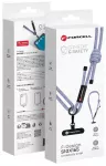 FORCELL F-DESIGN S10X165 crossbody phone lanyard with adjustable length (max 82,5cm in the loop) gray purple