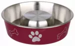 Dog bowl, metal: Trixie Slow Feed stainless steel bowl, 1.4 l/&oslash; 21 cm