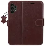 Smart Luxe odinis knyginio tipo telefono dėklas Samsung Galaxy A13 4G (A135) rudas