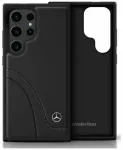 Etui Mercedes Leather Curved Stitches do  Samsung Galaxy S25 Ultra czarny
