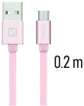 Swissten Textile Quick Charge Universāls Micro USB Datu un Uzlādes Kabelis 0.2m