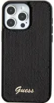 Guess HC Sequin Script Metal Case Aizsargapvalks Priek&scaron; Apple iPhone 15 Pro Max