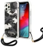 Guess GUHCP12MKSARBK Camo Collection Aizsargapvalks priek&scaron; iPhone 12/12 Pro 6,1" / melns