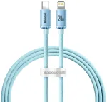 Baseus Crystal Shine USB-C uz Lightning kabelis 20W 1.2m / zils