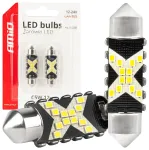 LED CANBUS bulbs 12SMD Festoon C5W 2016 41mm White 12/24V AMIO-04238