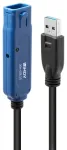 USB kabelis Lindy USB-A - USB-A 30 m Black-blue (43362)