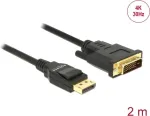 DELOCK Kabelis DP 1.2 -> DVI (24+1) St/St 2.0m Black